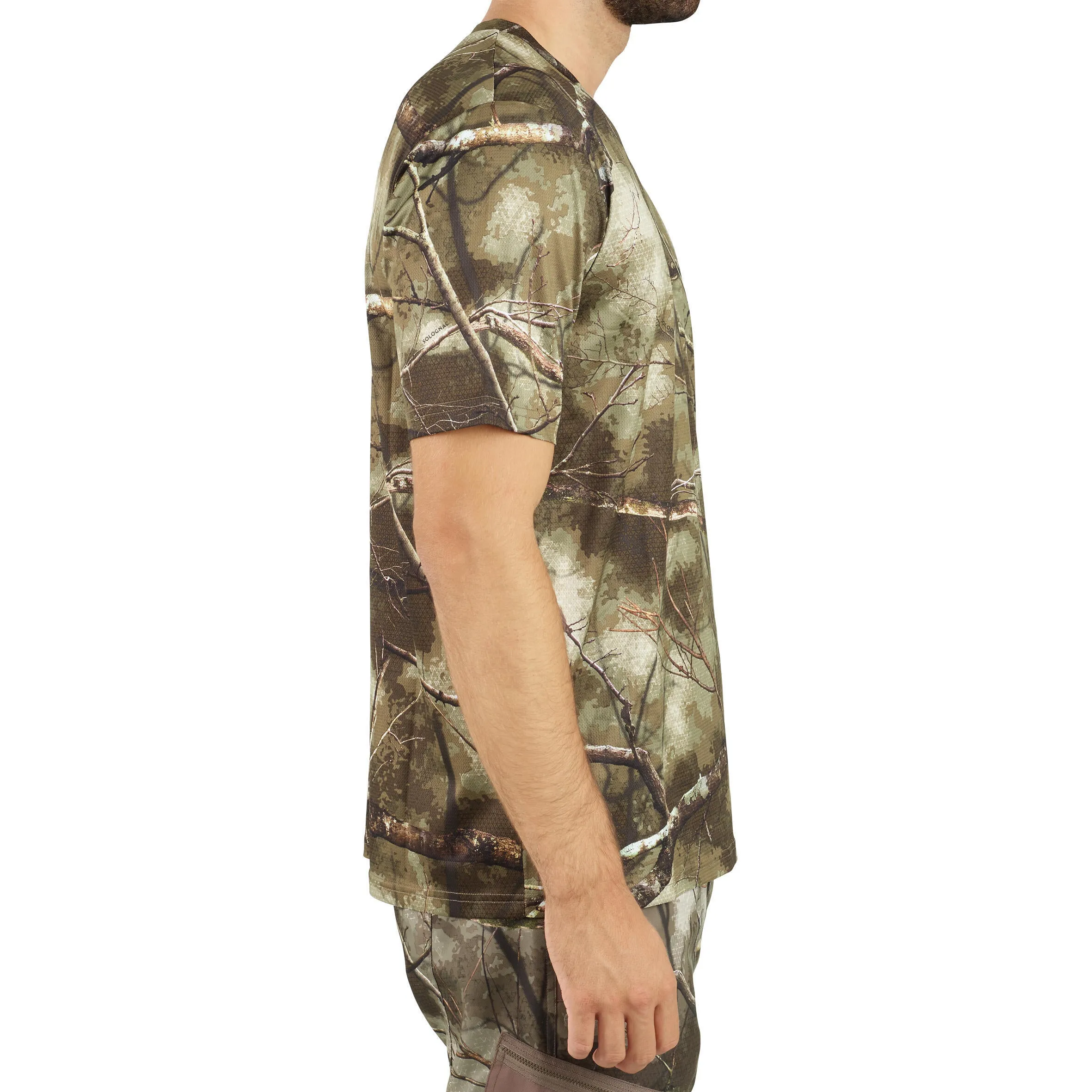 100 TREEMETIC hunting T-shirt, breathable, camo SOLOGNAC, camo