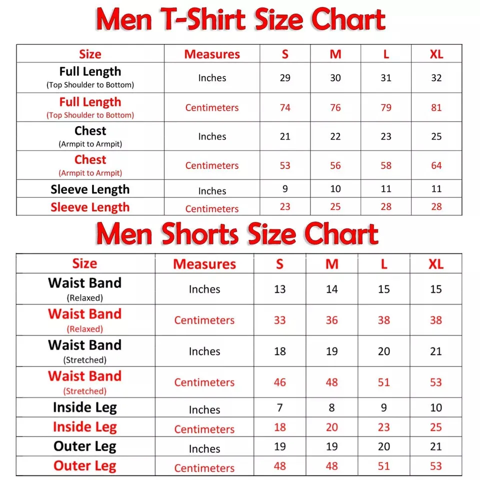 2 Pack Mens T Shirt Short Set