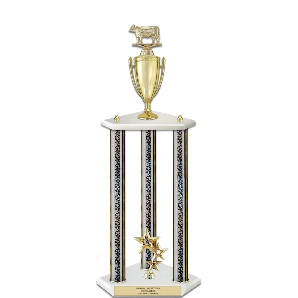 26" White Finished Award Trophy