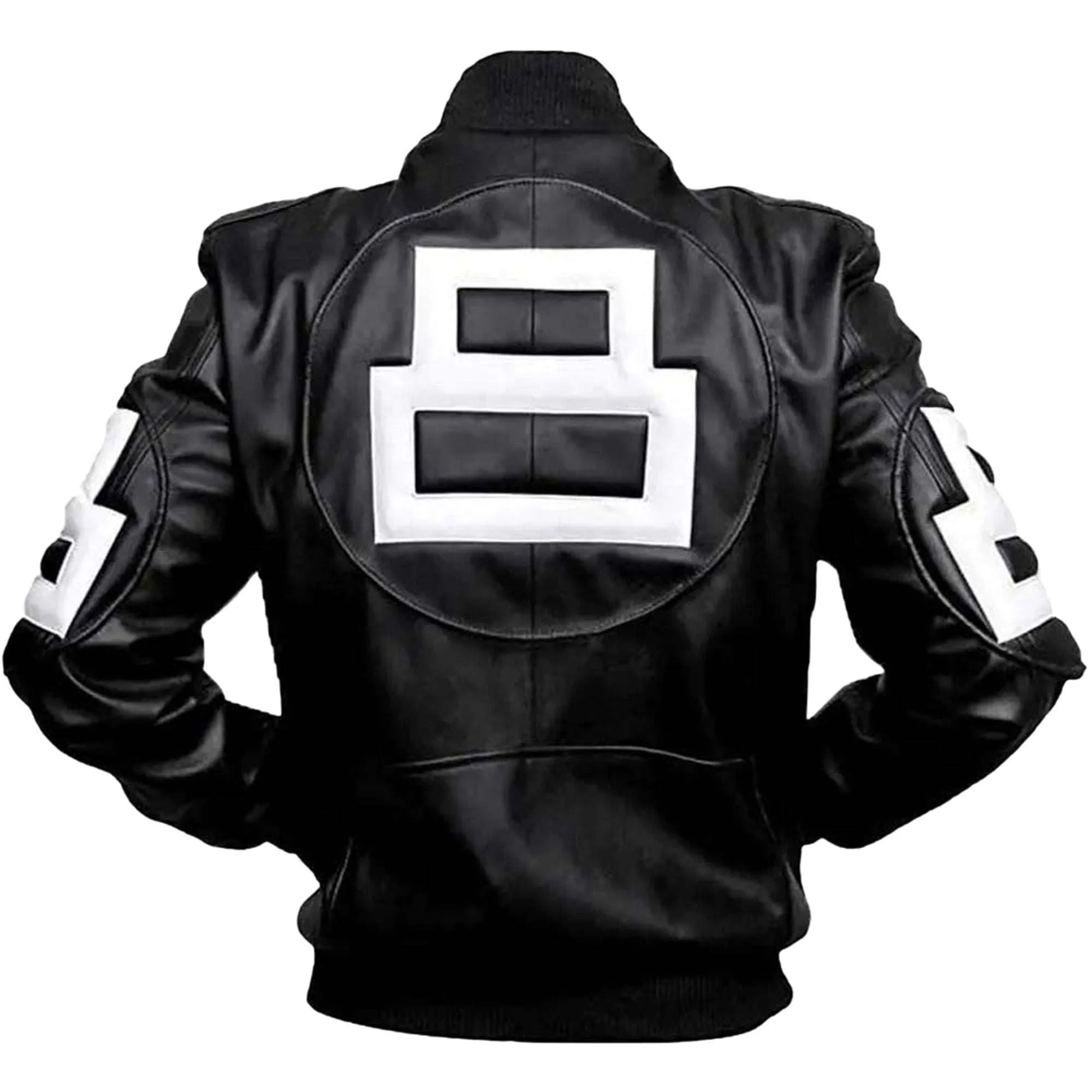 8 Ball Pool Black Men's Genuine Leather Jacket