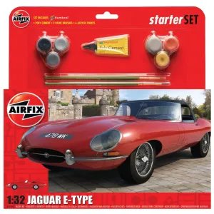 AIRFIX STARTER SET MED E TYPE JAGUAR 1:32 Model Kit