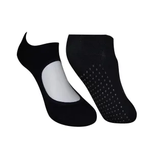 Balenzia Women's Anti Bacterial Yoga Socks with Anti Skid- (Pack of 2 Pairs/1U)- Black