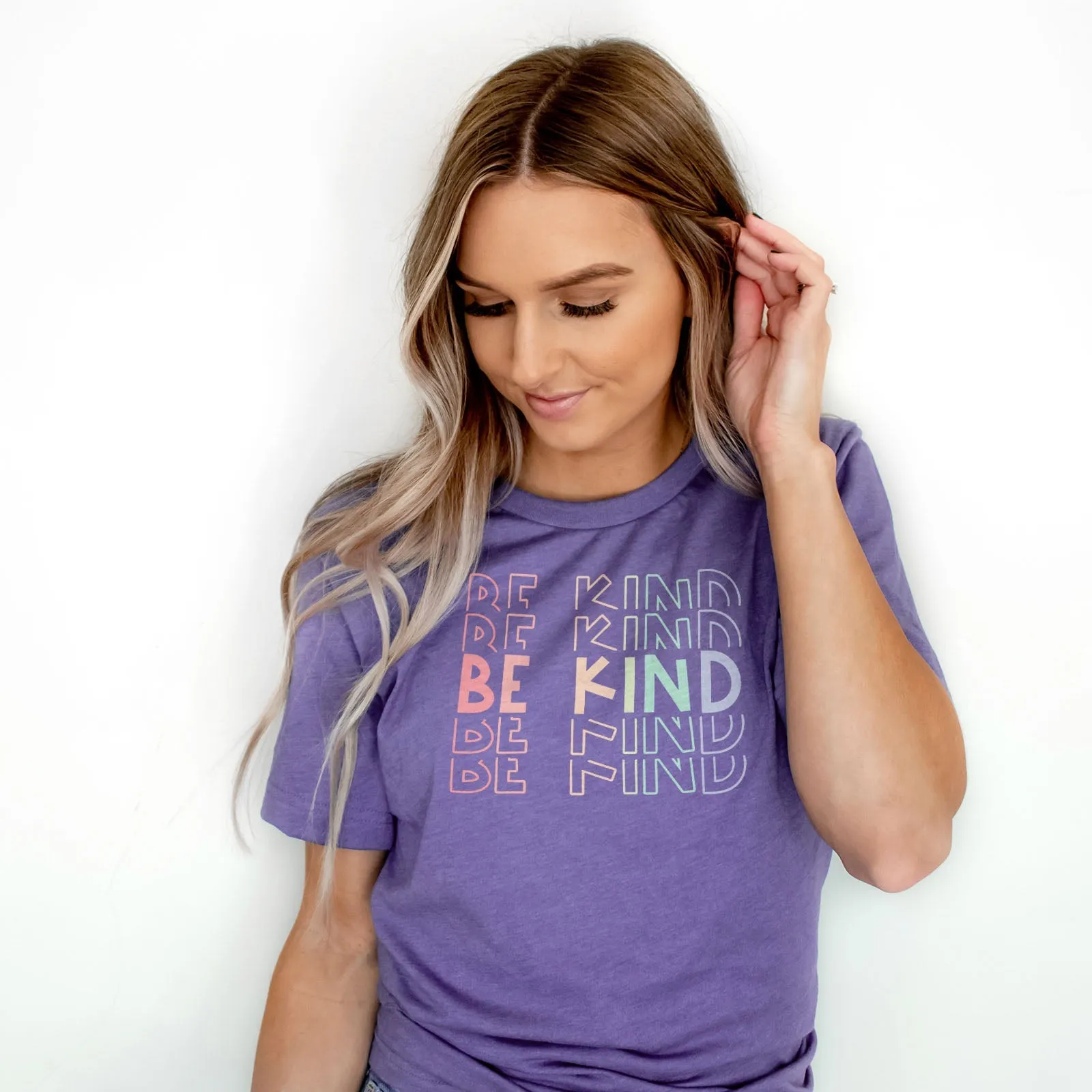 Be Kind Rainbow Tee Shirts For Women - Christian Shirts for Women - Religious Tee Shirts