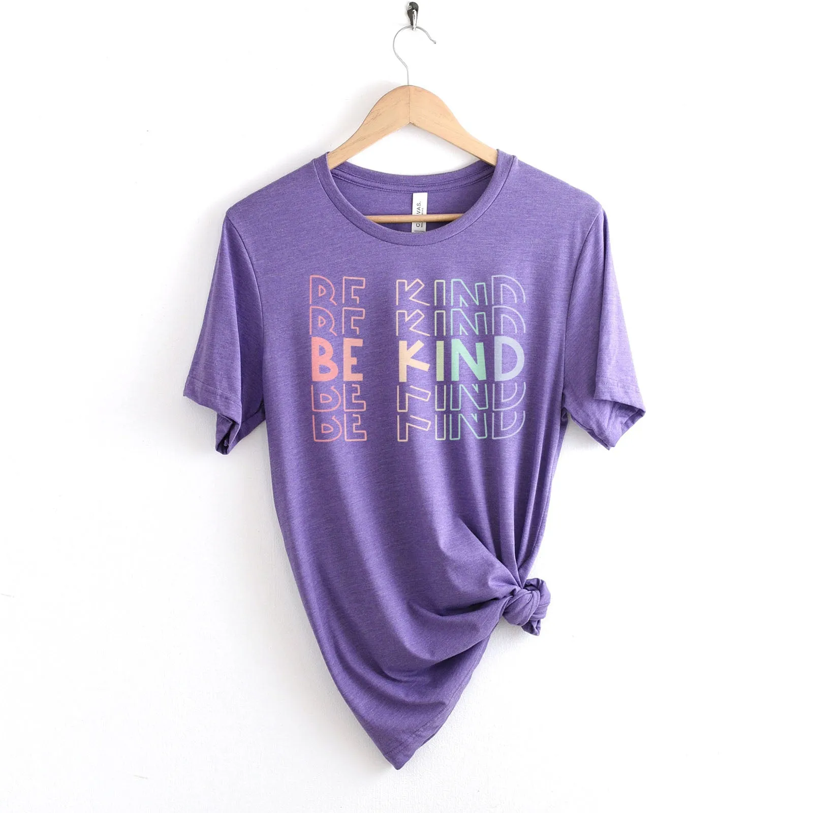 Be Kind Rainbow Tee Shirts For Women - Christian Shirts for Women - Religious Tee Shirts