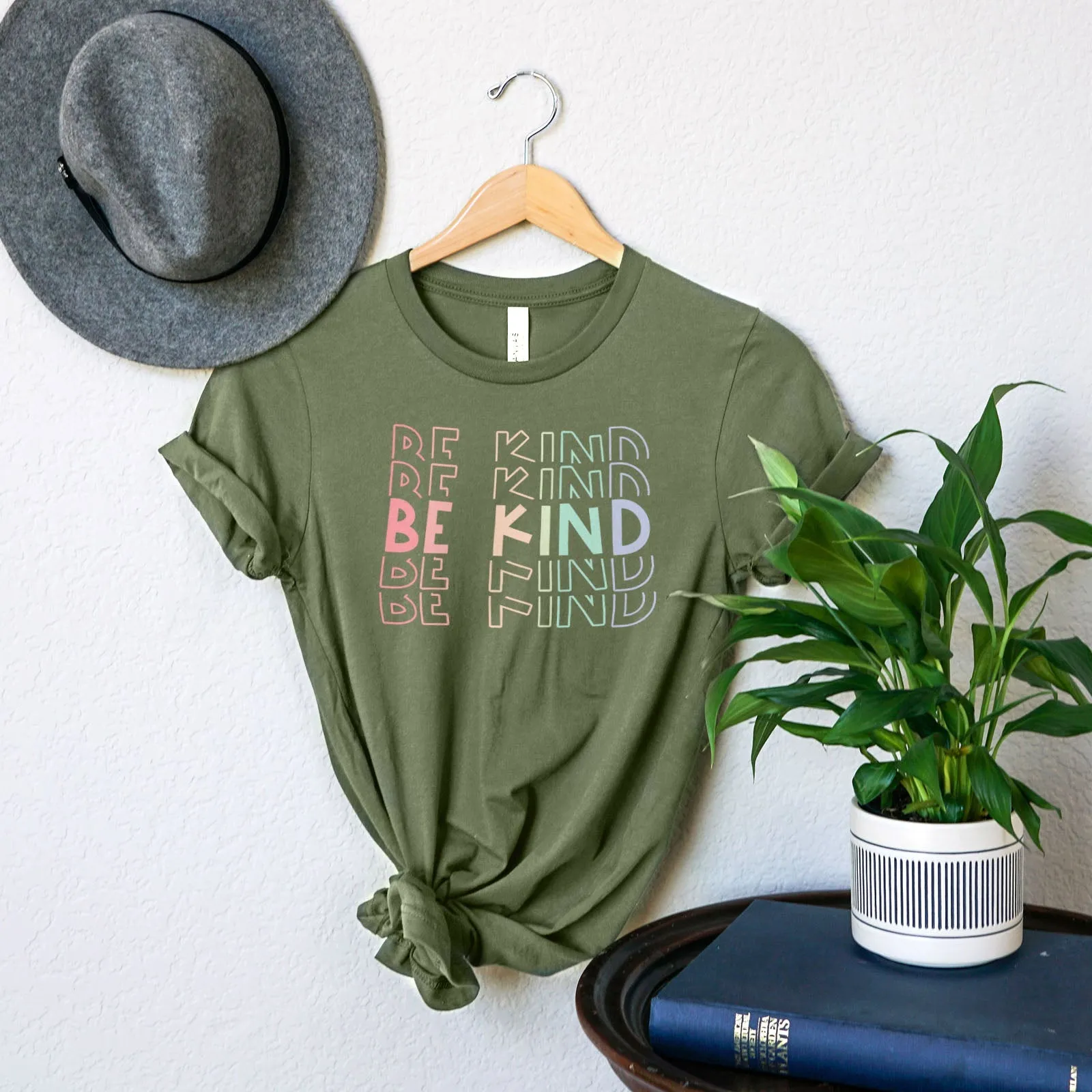 Be Kind Rainbow Tee Shirts For Women - Christian Shirts for Women - Religious Tee Shirts