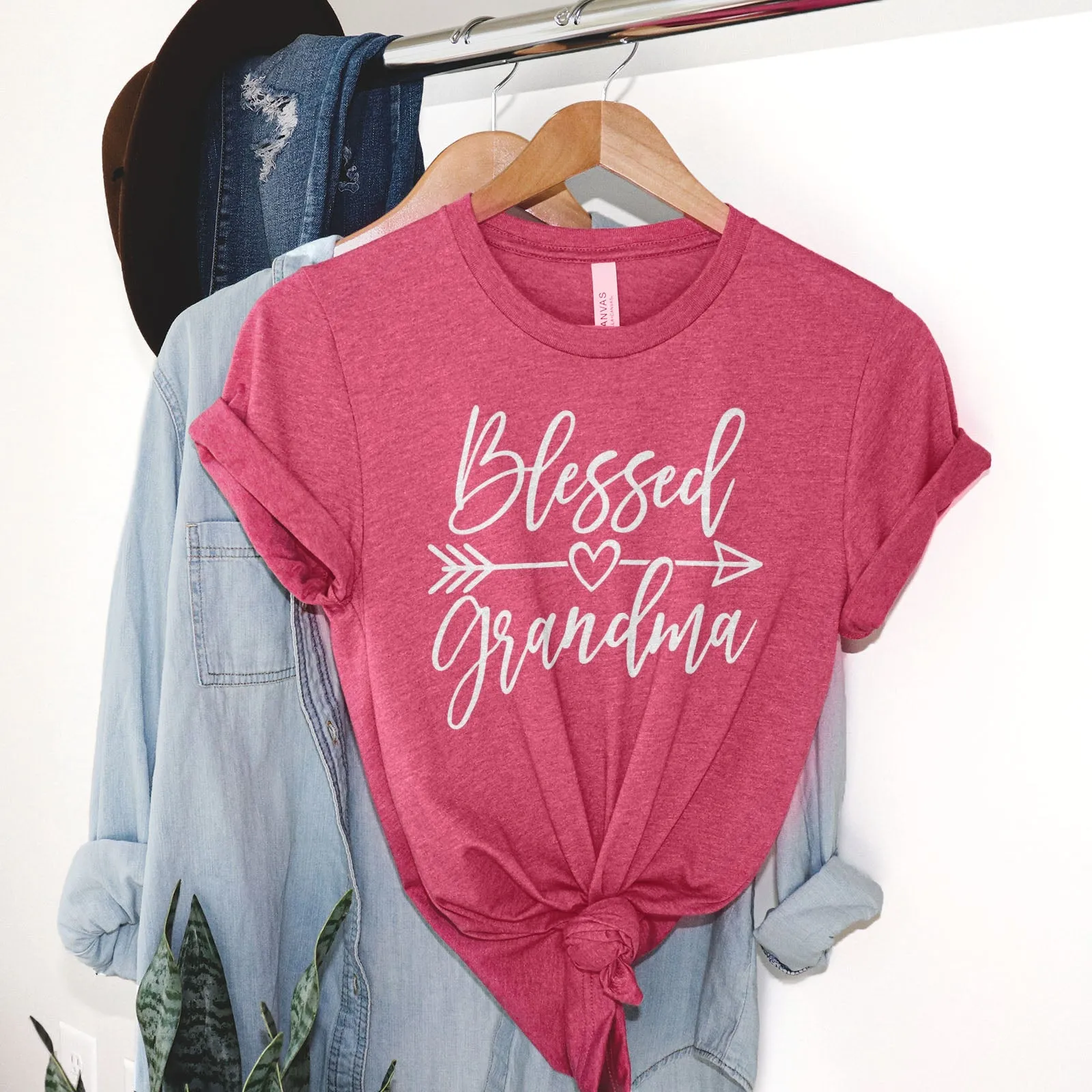 Blessed Grandma Arrow Tee Shirts For Women - Christian Shirts for Women - Religious Tee Shirts