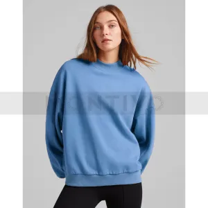 BSK High Neck Blue Sweatshirt