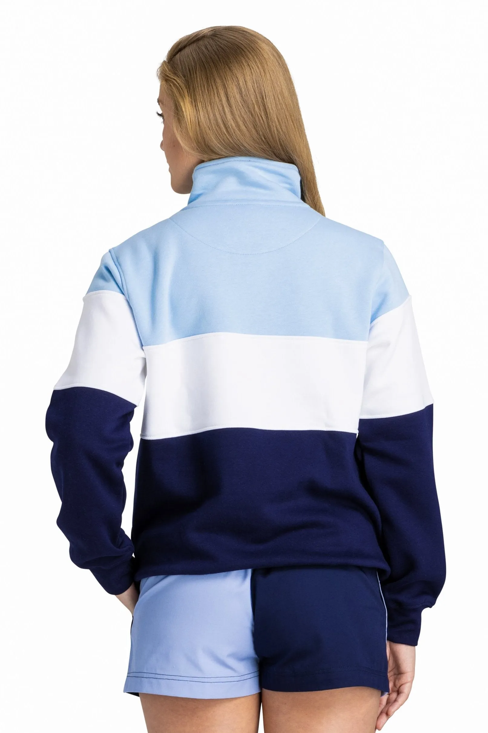 Cirencester Quarter Zip | Cornflower