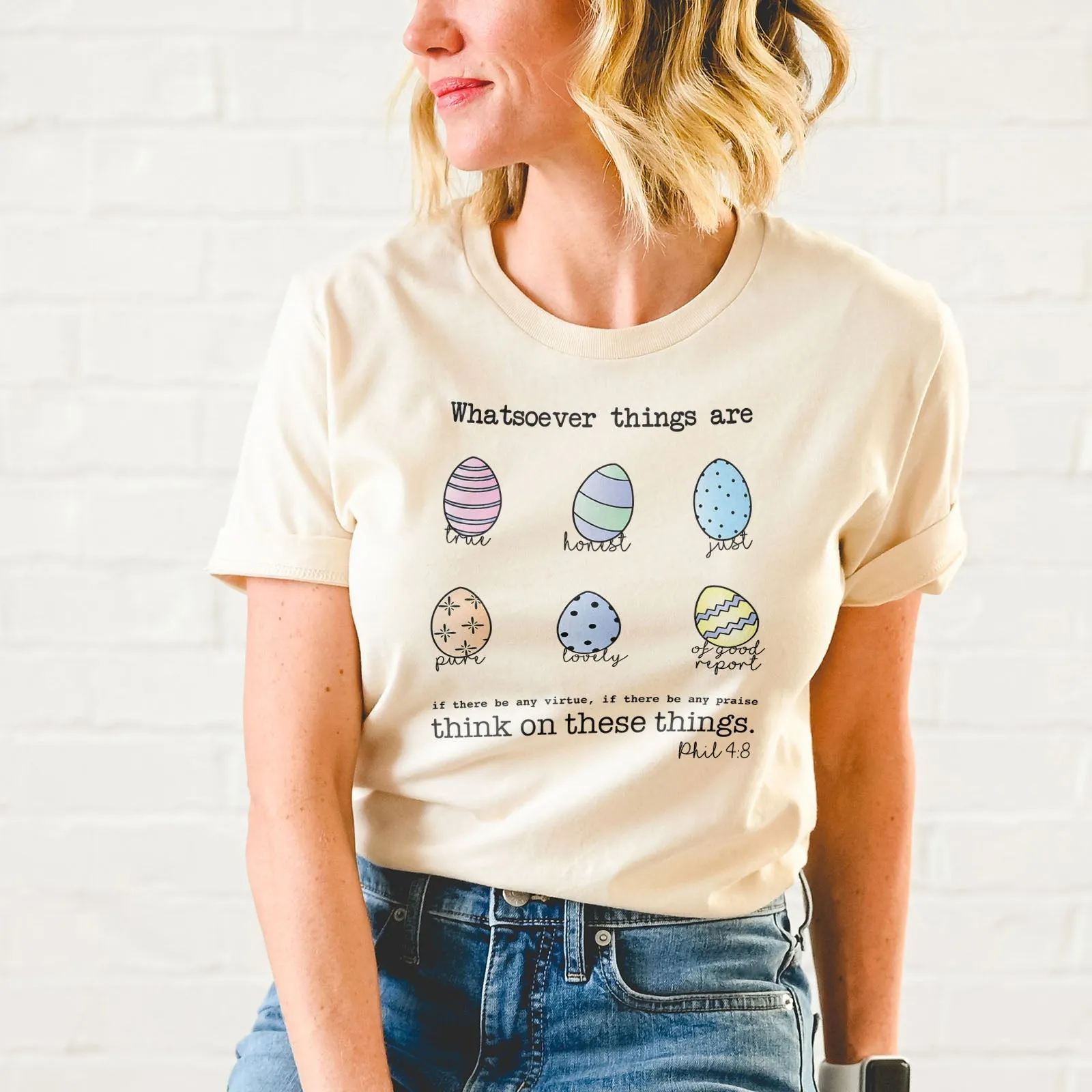 Easter Eggs Bible Verses Tee Shirts For Women - Christian Easter T Shirts