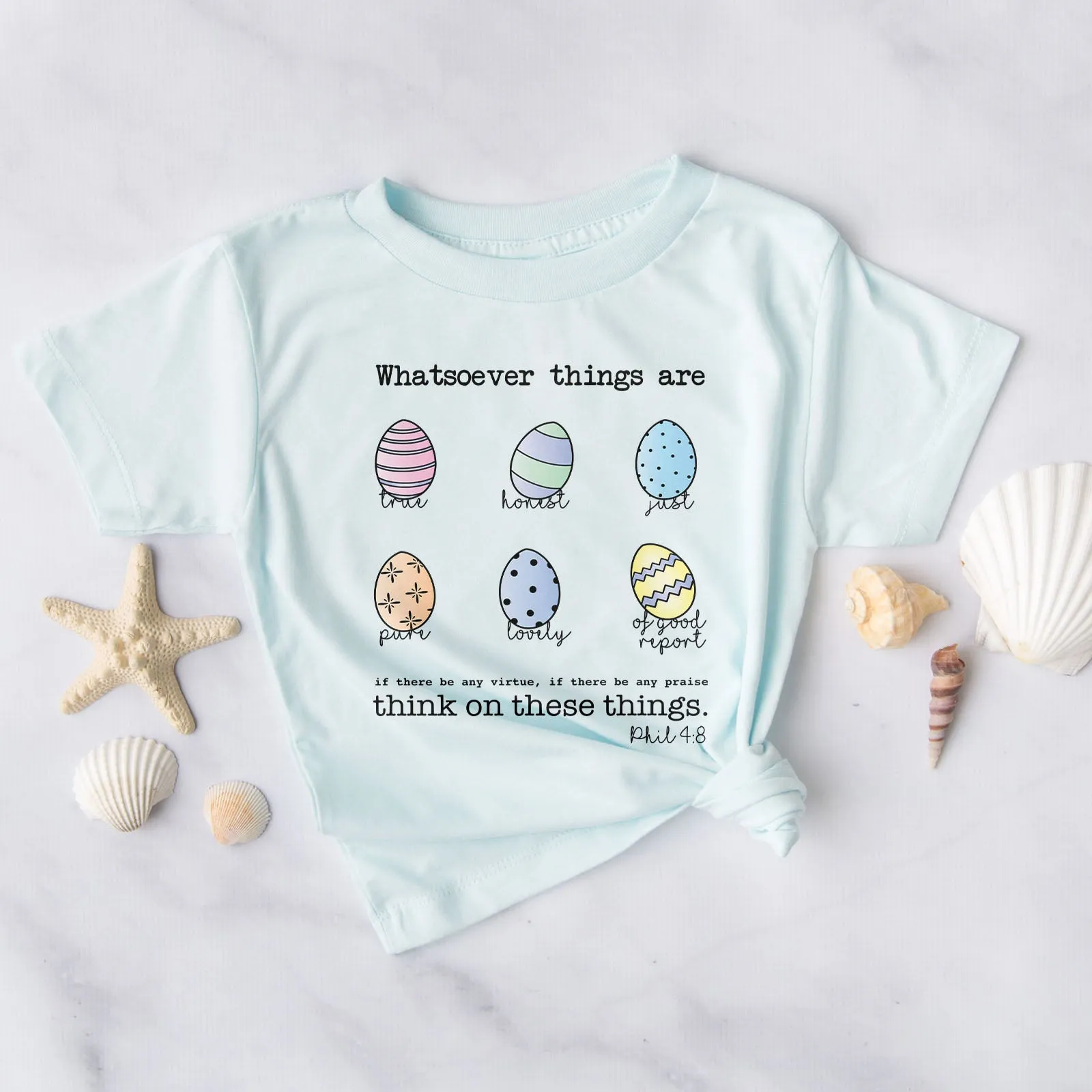 Easter Eggs Bible Verses Tee Shirts For Women - Christian Easter T Shirts