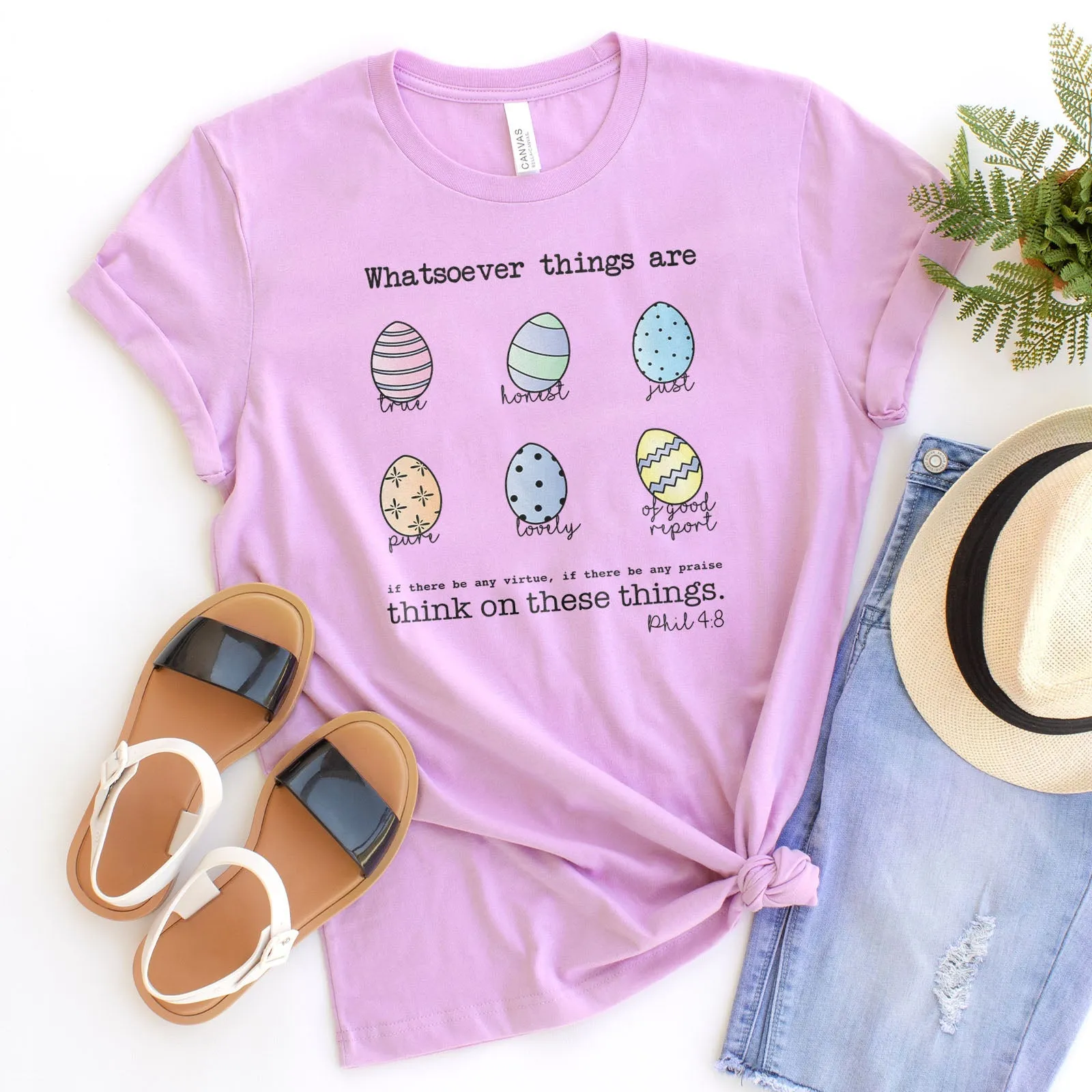 Easter Eggs Bible Verses Tee Shirts For Women - Christian Easter T Shirts