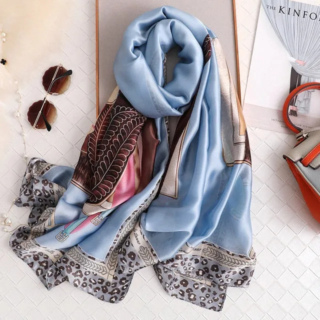 Fashion Silk Scarf Printed Bandana Shawl #LZ241