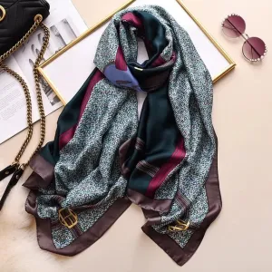 Fashion Silk Scarf Printed Bandana Shawl #LZ241