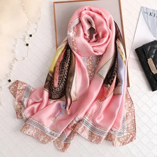 Fashion Silk Scarf Printed Bandana Shawl #LZ241