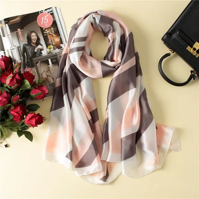 Fashion Silk Scarf Printed Bandana Shawl #LZ241