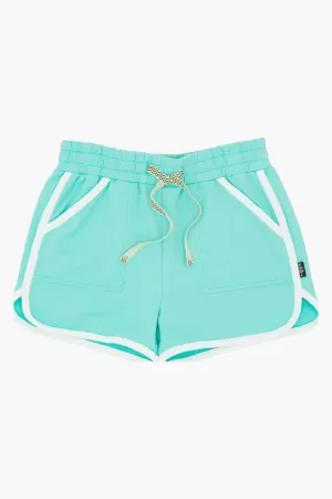 Feather 4 Arrow Daisy Girls Shorts - Aqua Sea (Size 2 left)