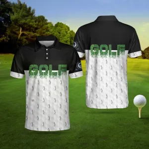 Funny Golfer Seamless Pattern Golf Polo Shirt, Golf Shirt For Men, Best Gift For Golfers Coolspod