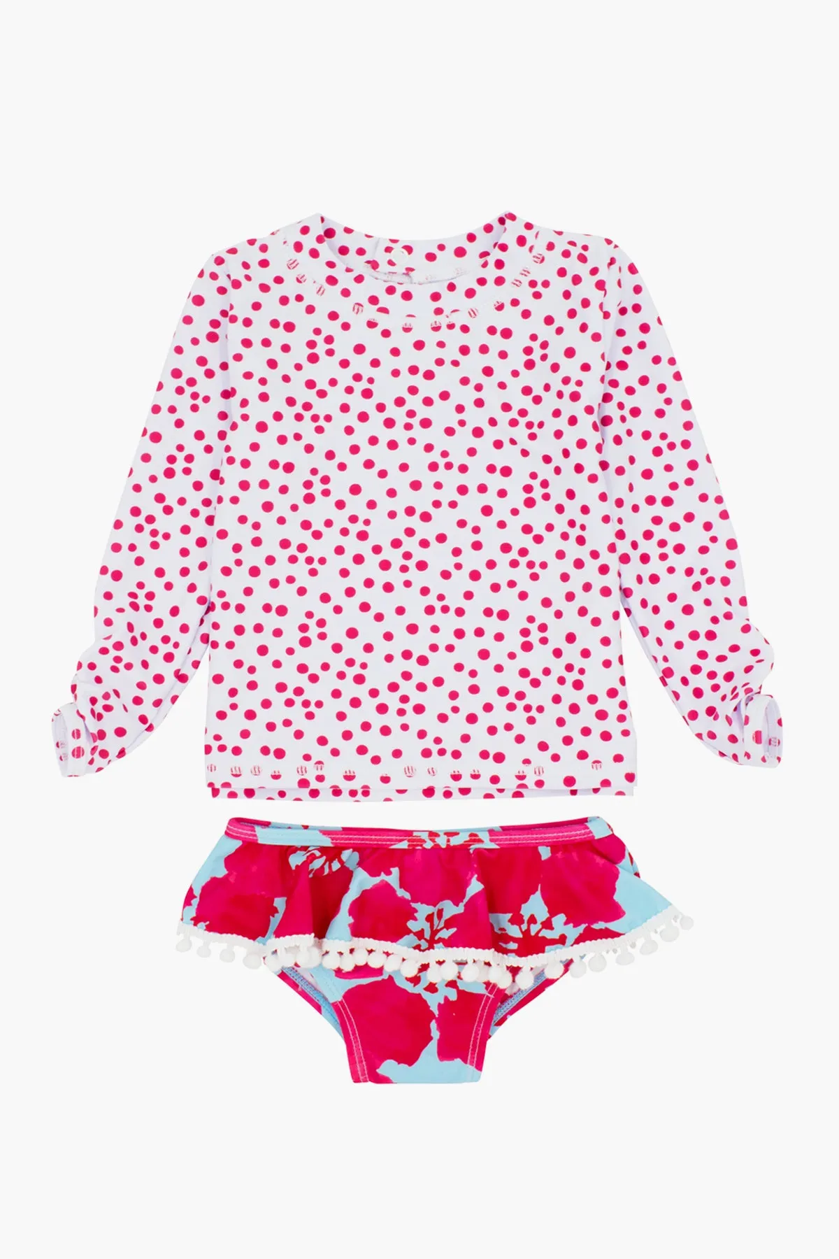 Girls Swimsuit Feather 4 Arrow Sandy Toes Girls Swim Set - Raspberry (Size 3 left)