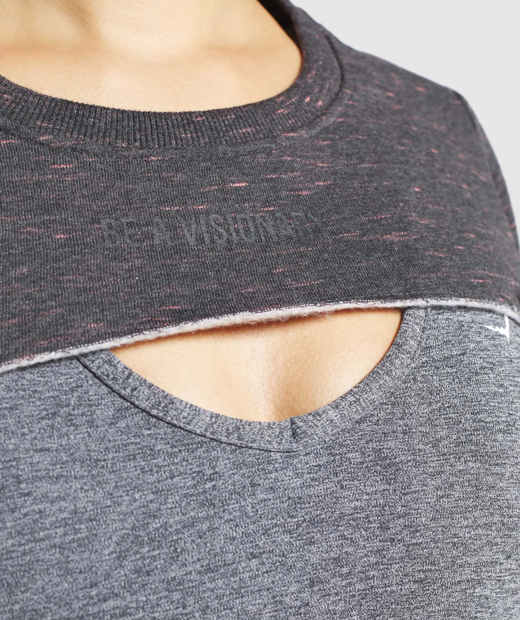 Gymshark Sol Lift Super Crop - Black Marl