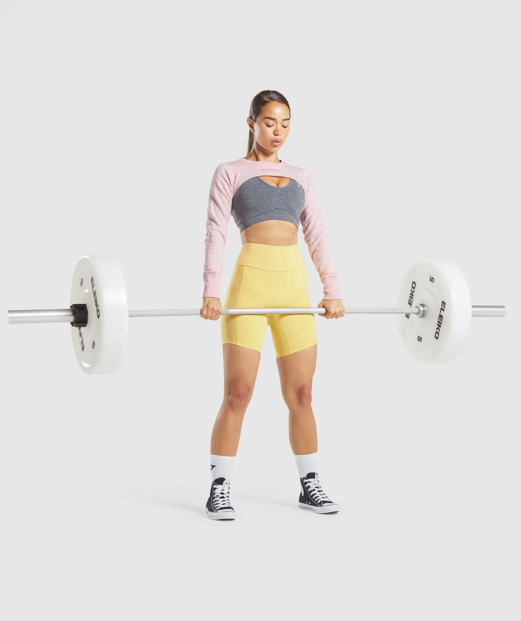 Gymshark Sol Lift Super Crop - Coral Marl