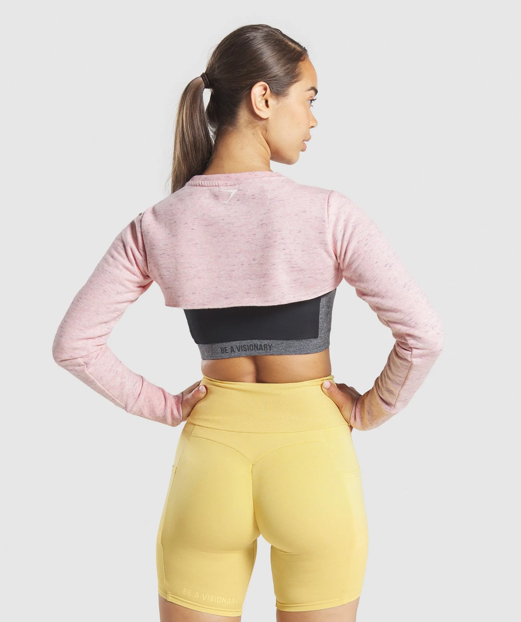 Gymshark Sol Lift Super Crop - Coral Marl