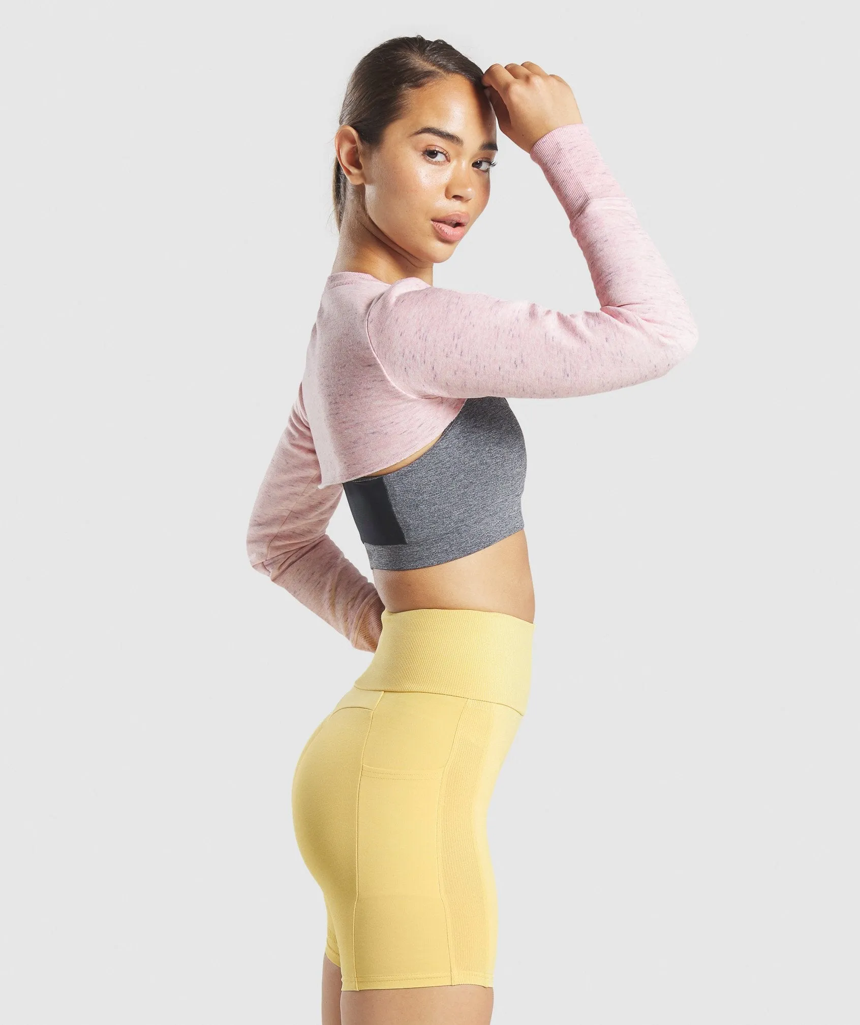 Gymshark Sol Lift Super Crop - Coral Marl