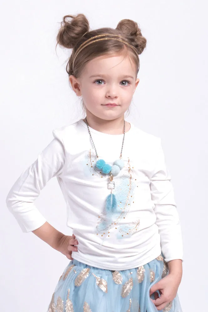 Imoga Ariana Girls Tee - Feather Snow