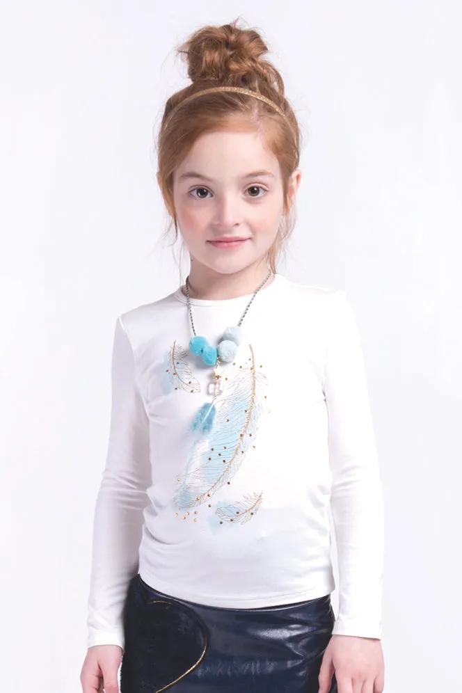 Imoga Ariana Girls Tee - Feather Snow