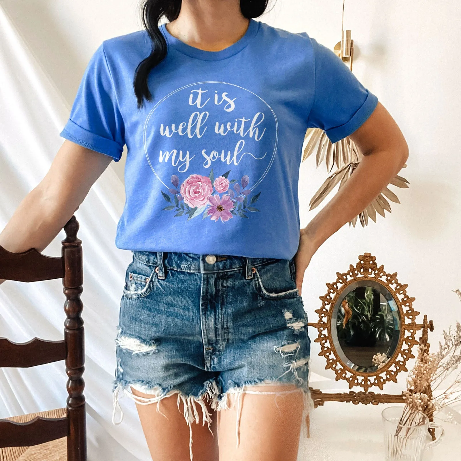 It Is Well With My Soul Tee Shirts For Women - Christian Shirts for Women - Religious Tee Shirts