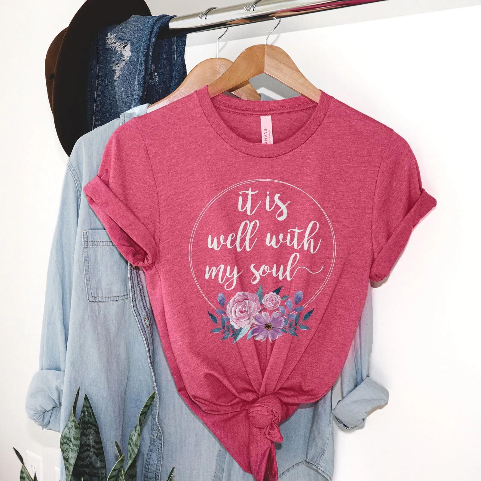 It Is Well With My Soul Tee Shirts For Women - Christian Shirts for Women - Religious Tee Shirts