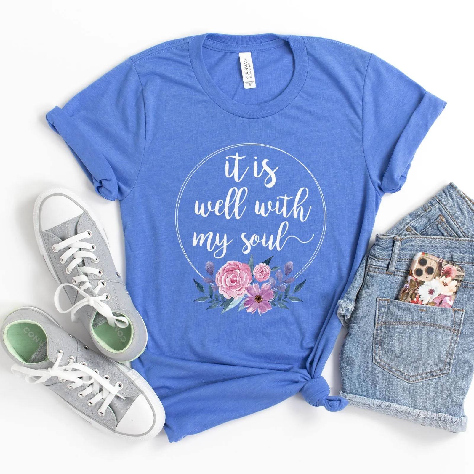 It Is Well With My Soul Tee Shirts For Women - Christian Shirts for Women - Religious Tee Shirts