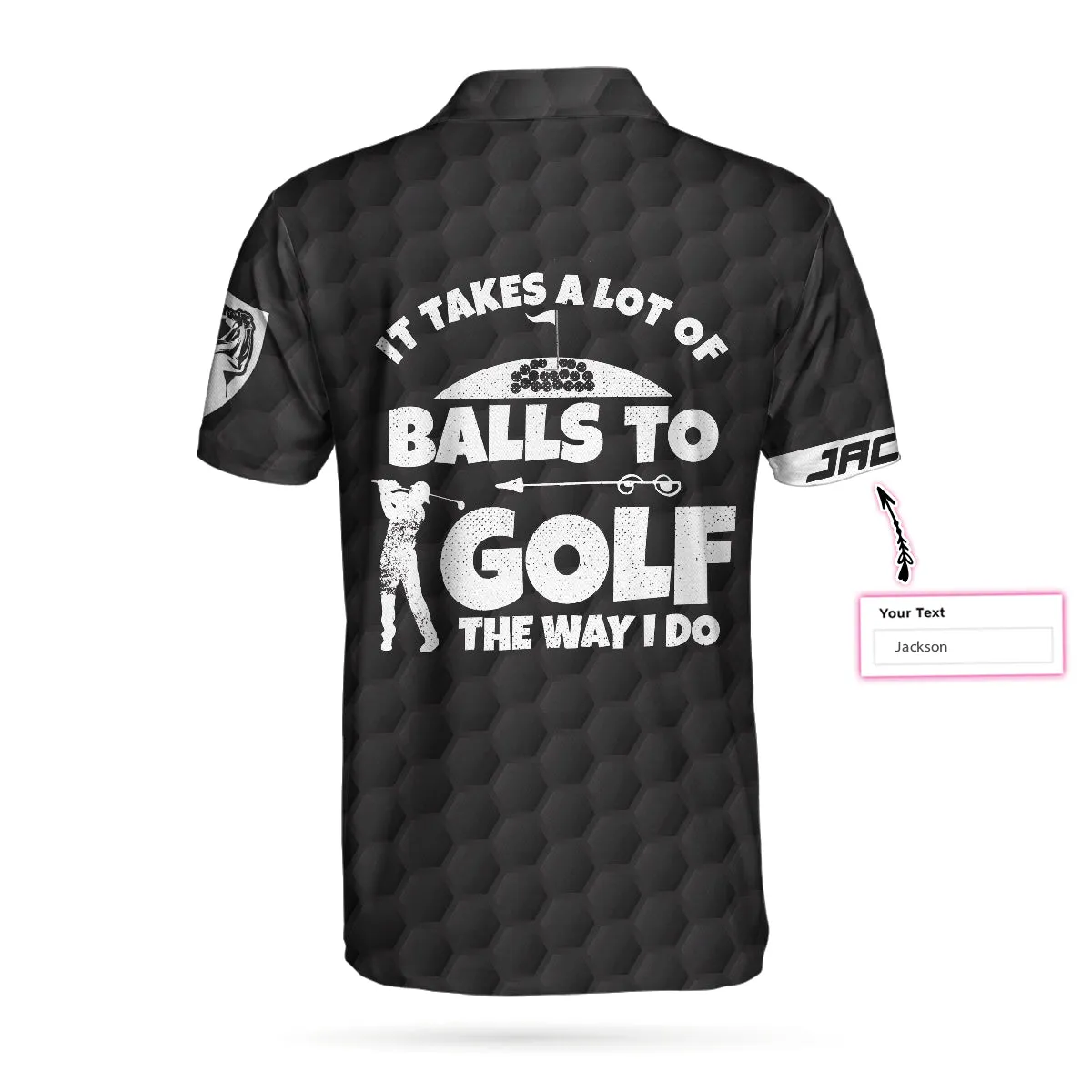 It Takes A Lot Of Balls To Golf Custom Polo Shirt, Personalized American Flag Golf Shirt For Men Coolspod