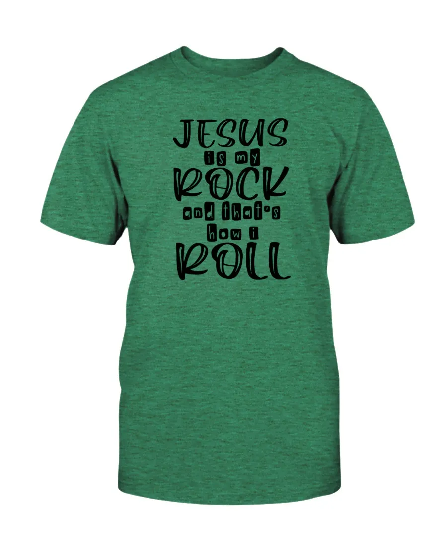 Jesus Is My Rock Tee Shirts For Women - Christian Shirts for Women - Religious Tee Shirts