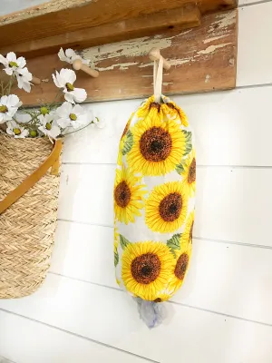 Large Sunflower Plastic Bag Holder