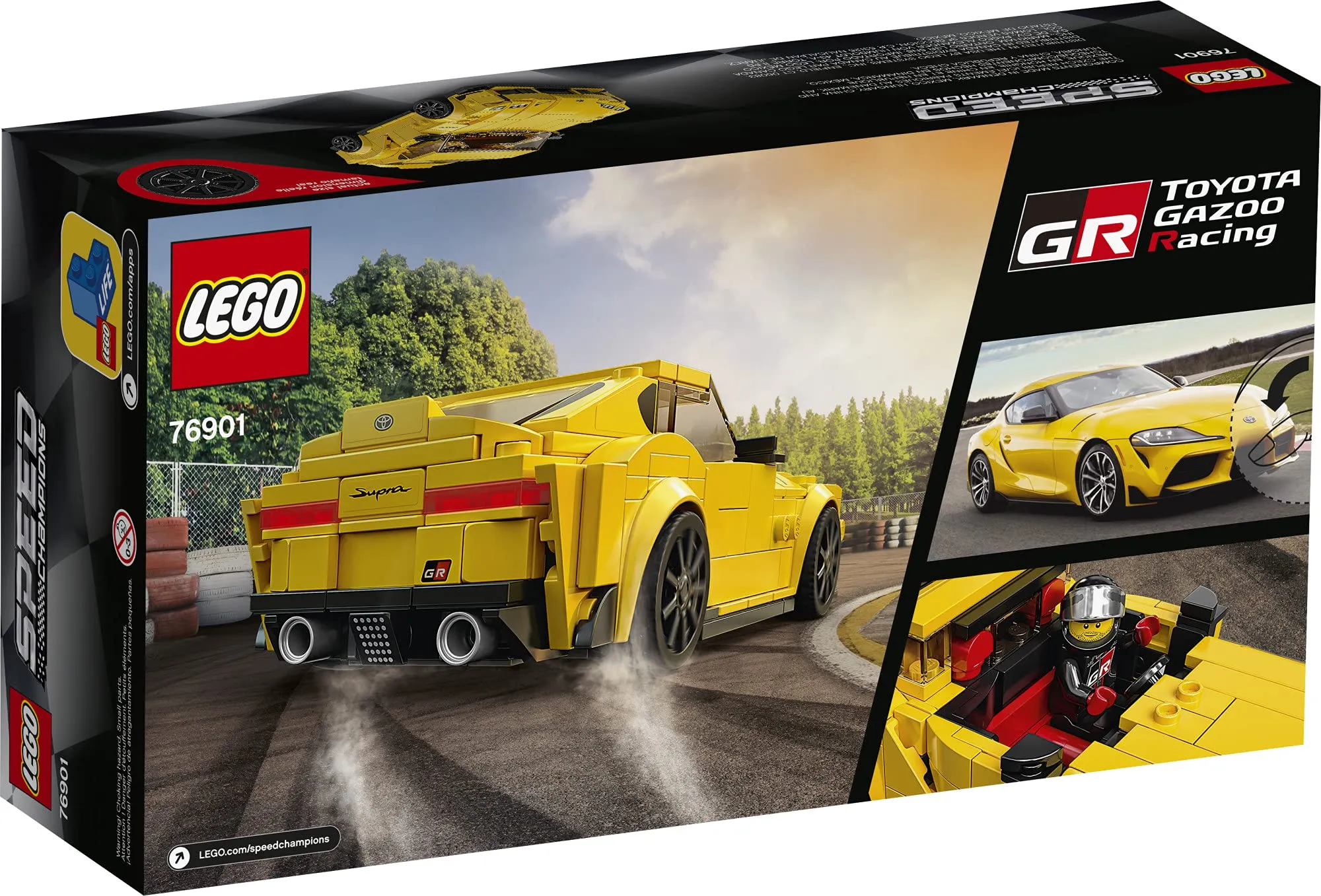 LEGO Speed Champions Toyota GR Supra 76901 Toy Car Building Toy; Racing Car Toy for Kids (299 Pieces) (Like New, Open Box)