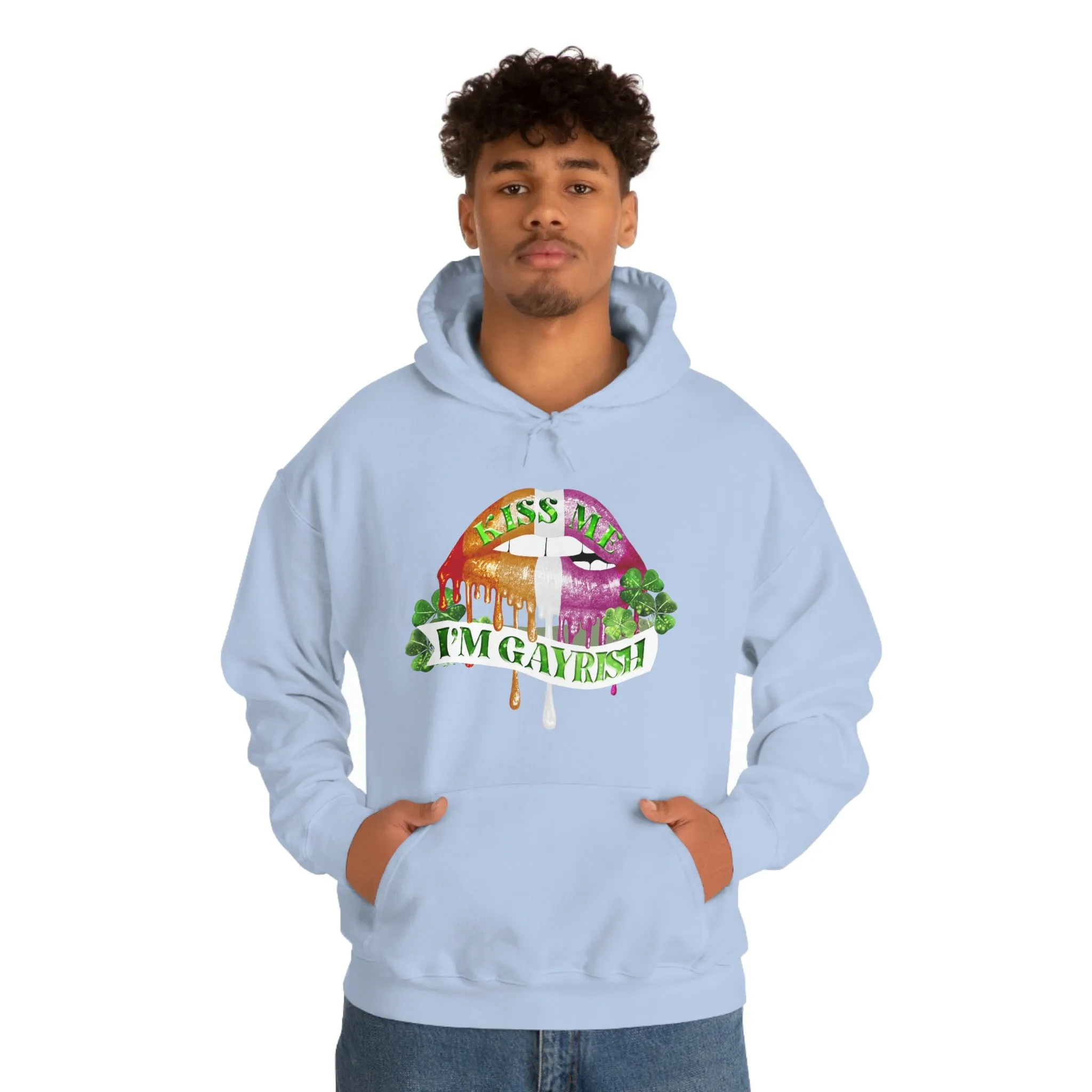 Lesbian Flag Hoodie St. Patrick's Day Unisex Size - Kiss Me