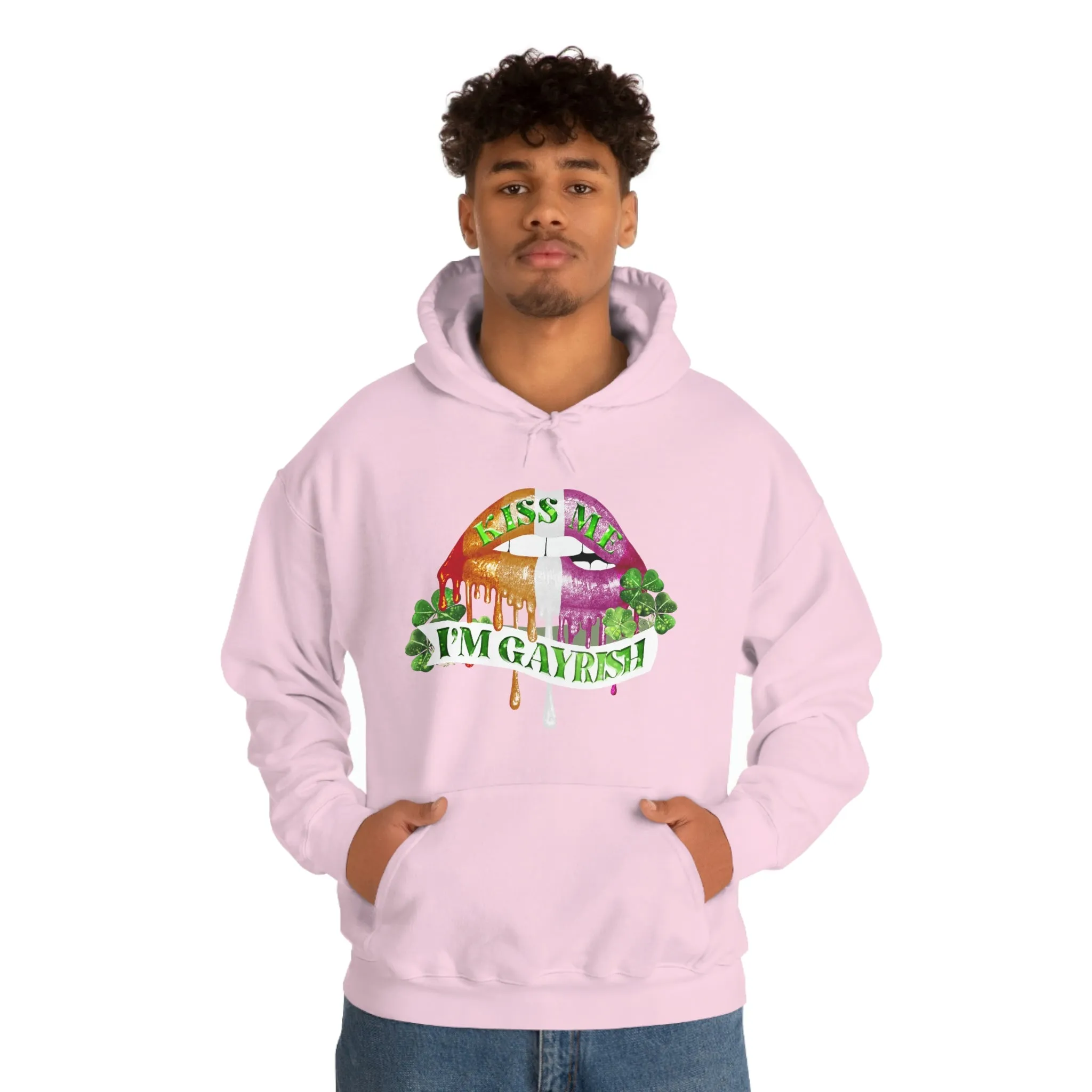 Lesbian Flag Hoodie St. Patrick's Day Unisex Size - Kiss Me