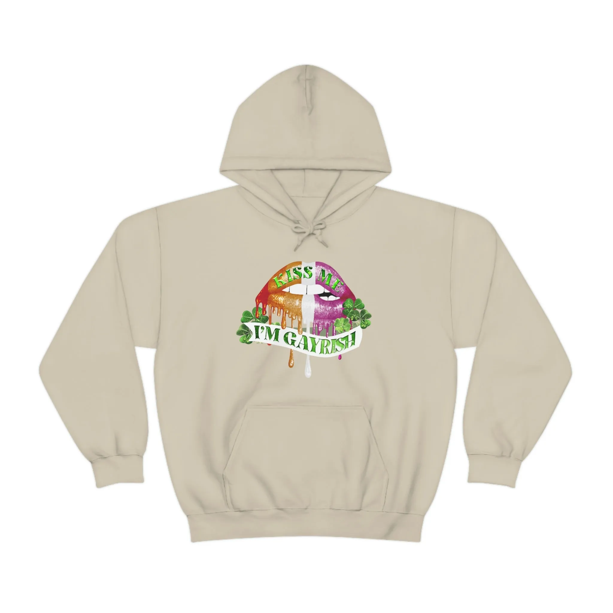 Lesbian Flag Hoodie St. Patrick's Day Unisex Size - Kiss Me