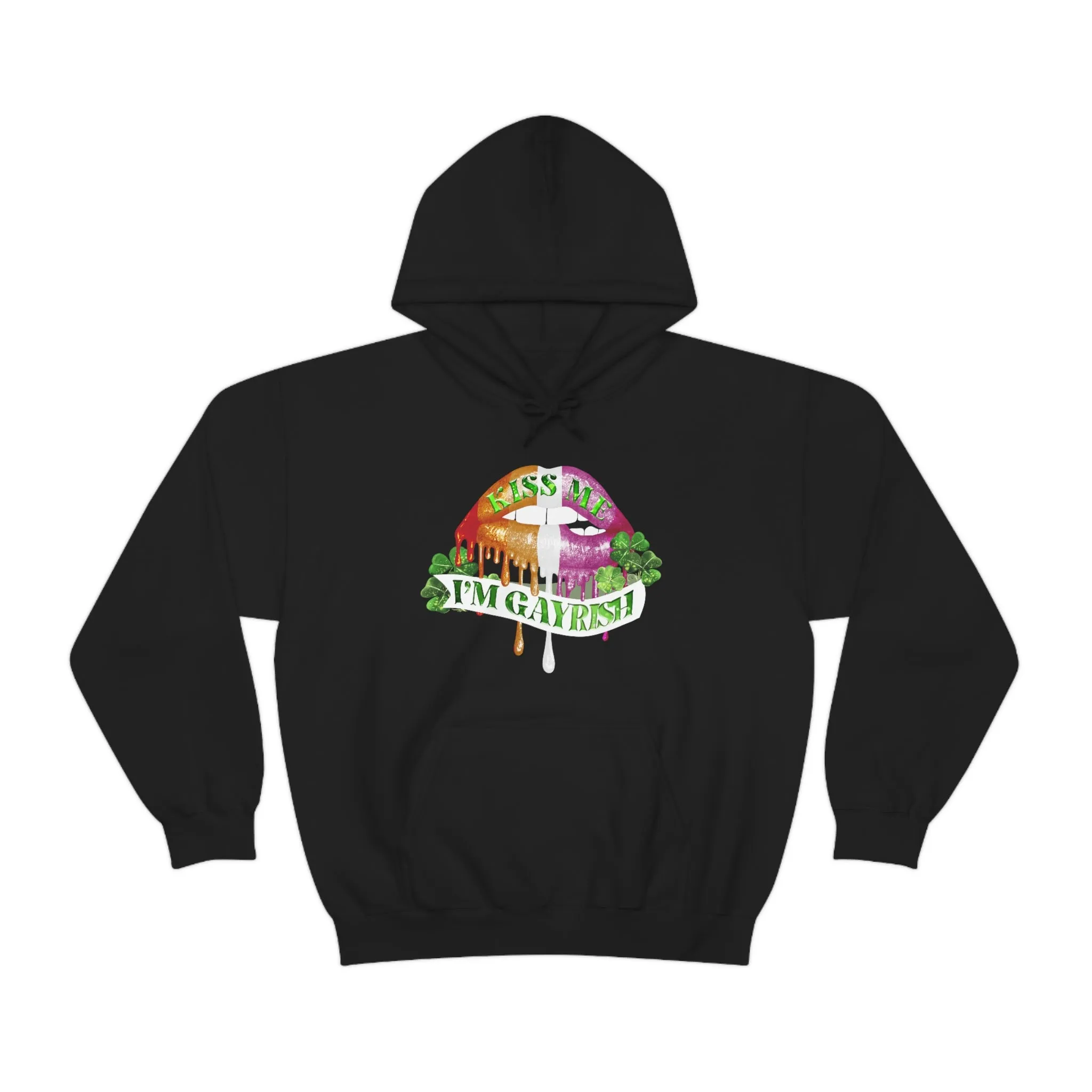 Lesbian Flag Hoodie St. Patrick's Day Unisex Size - Kiss Me