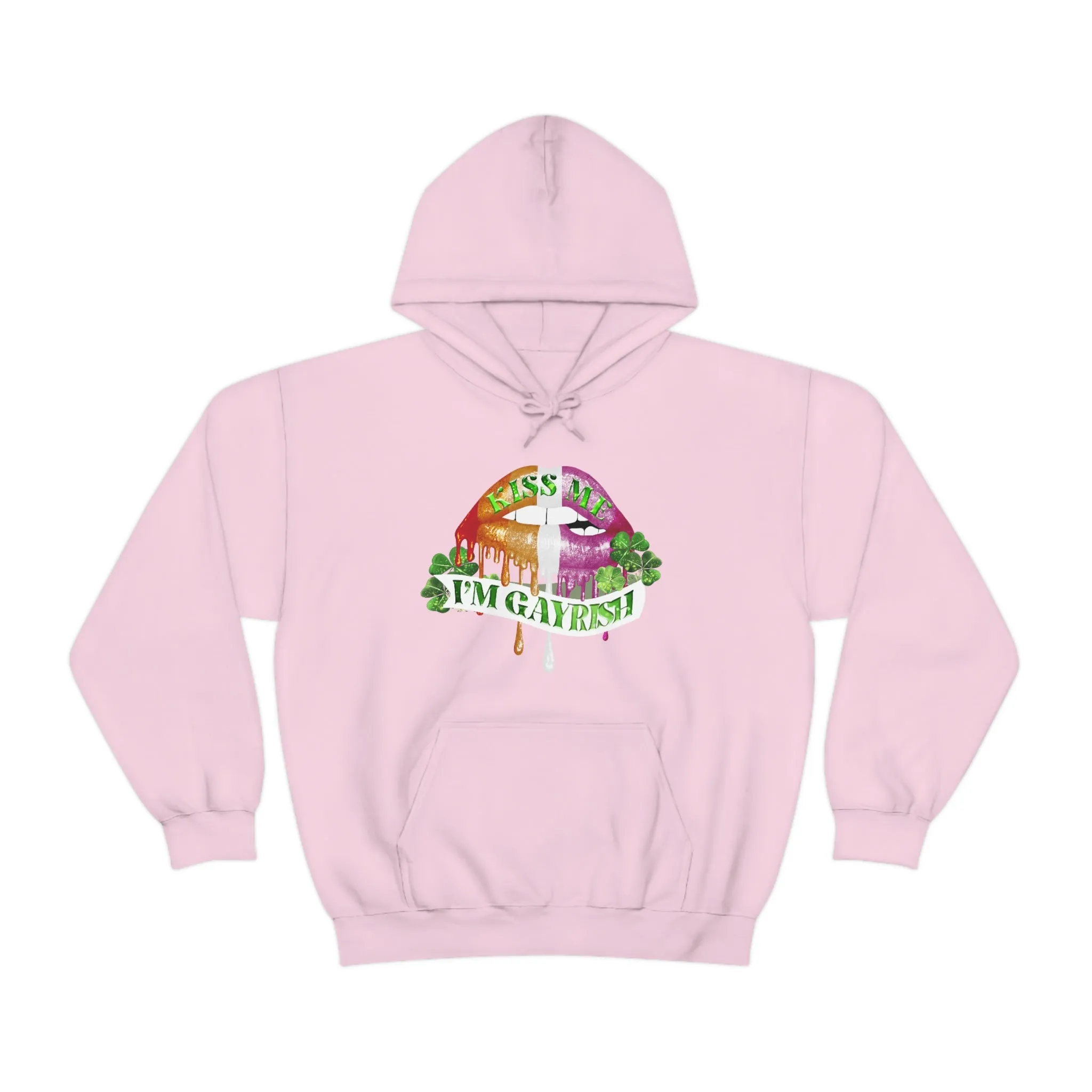 Lesbian Flag Hoodie St. Patrick's Day Unisex Size - Kiss Me