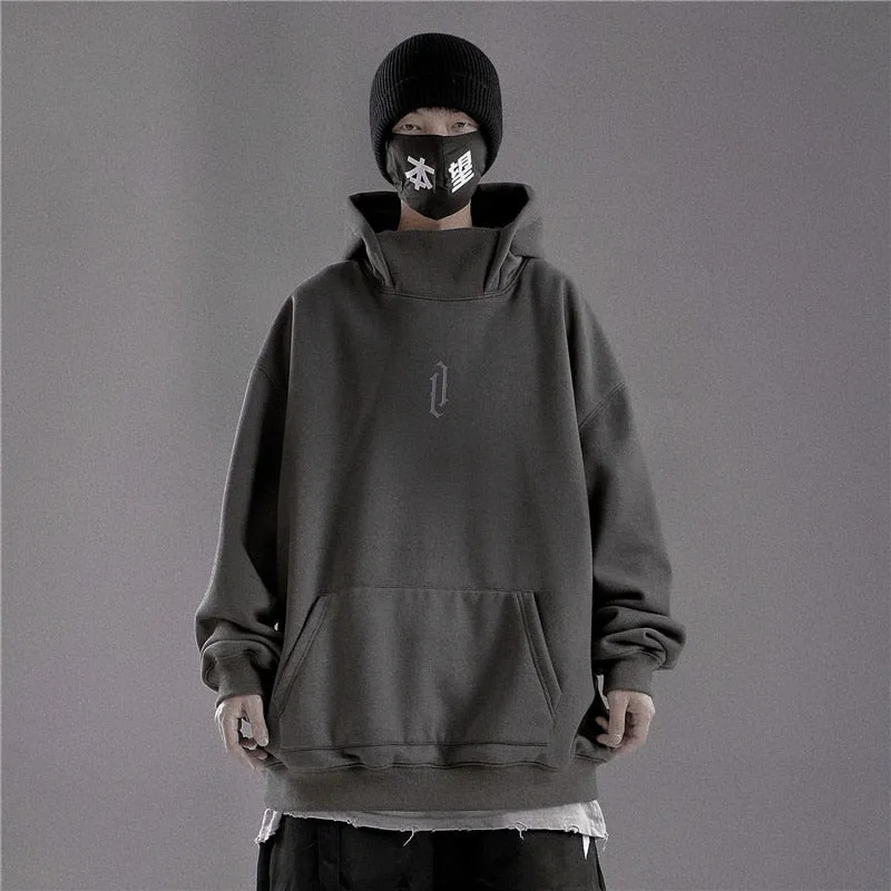 Loose Oversized Hoodie Sweatshirt Autumn Turtleneck Pullover Men Harajuku Hoodies Hip Hop Streetwear WB281