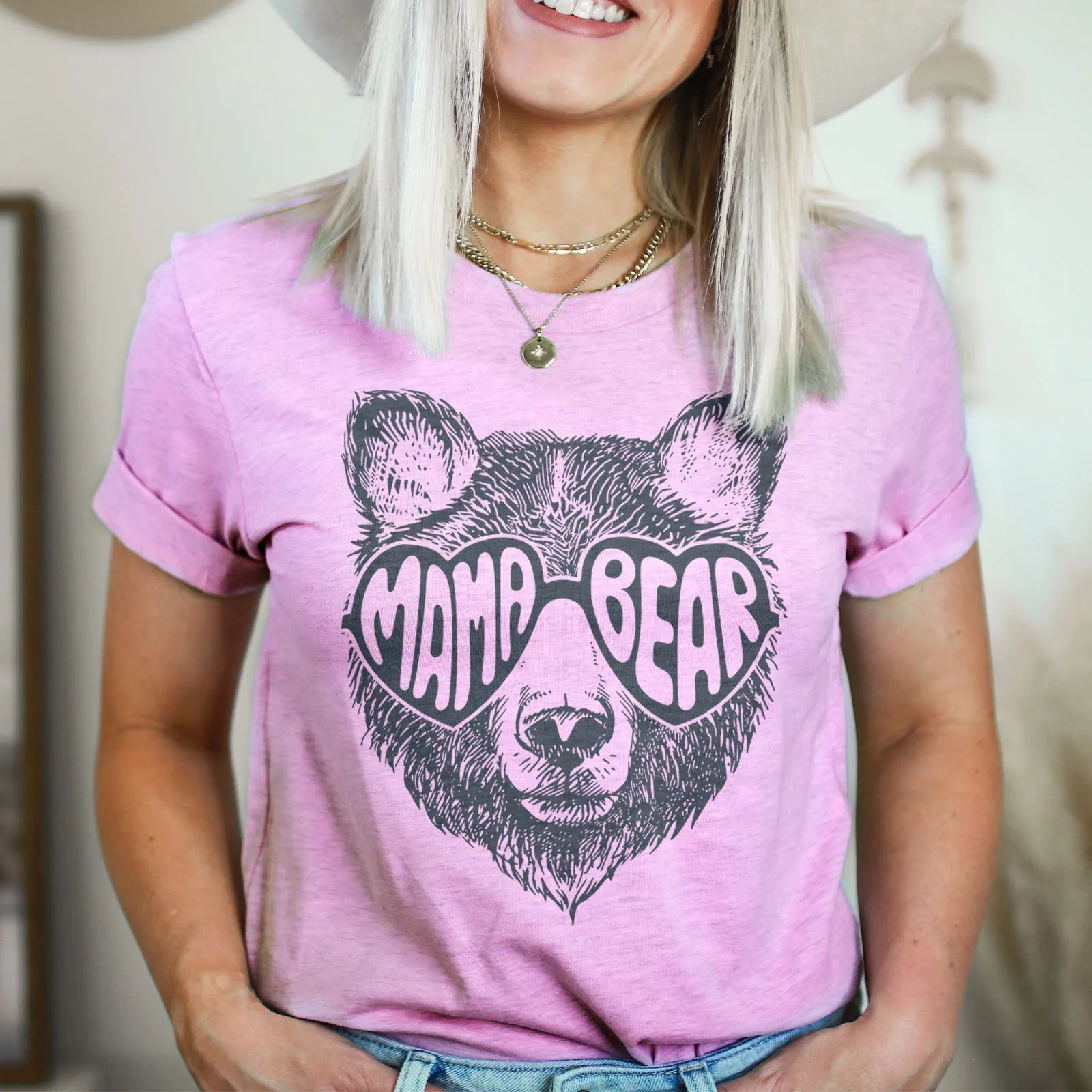 Mama Bear Love Tee Shirts For Women - Christian Shirts for Women - Religious Tee Shirts