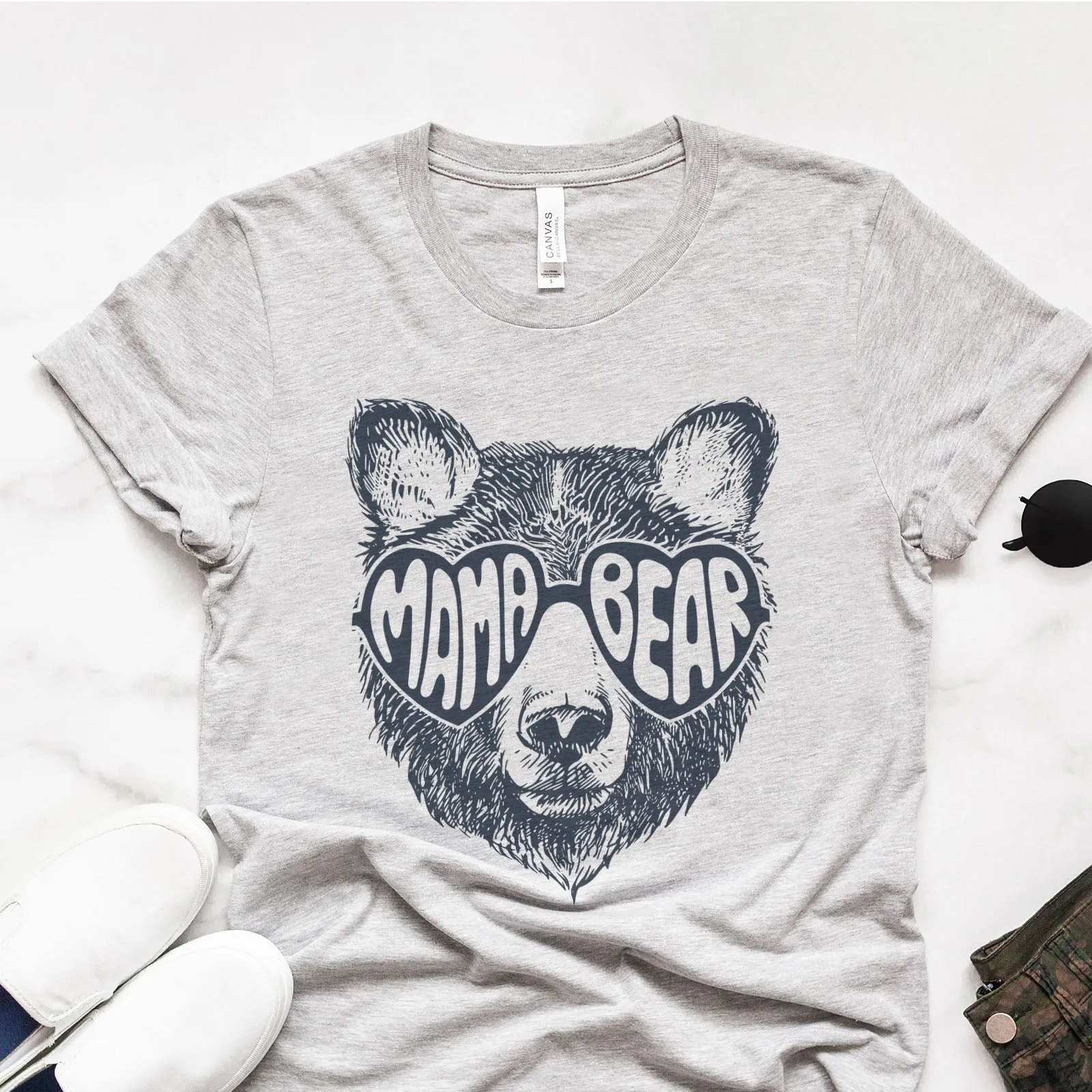 Mama Bear Love Tee Shirts For Women - Christian Shirts for Women - Religious Tee Shirts