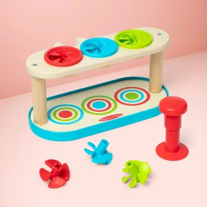 Melissa & Doug Match & Push Spinning Tops Wooden Developmental Skills Learning Toy for Girls and Boys 2   - FSC Certified