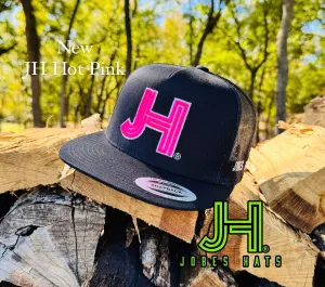 NEW 2024 JH Cap- All Black JH Hot Pink