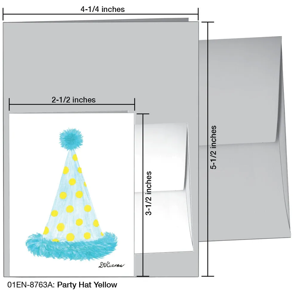 Party Hat Yellow, Greeting Card (8763A)