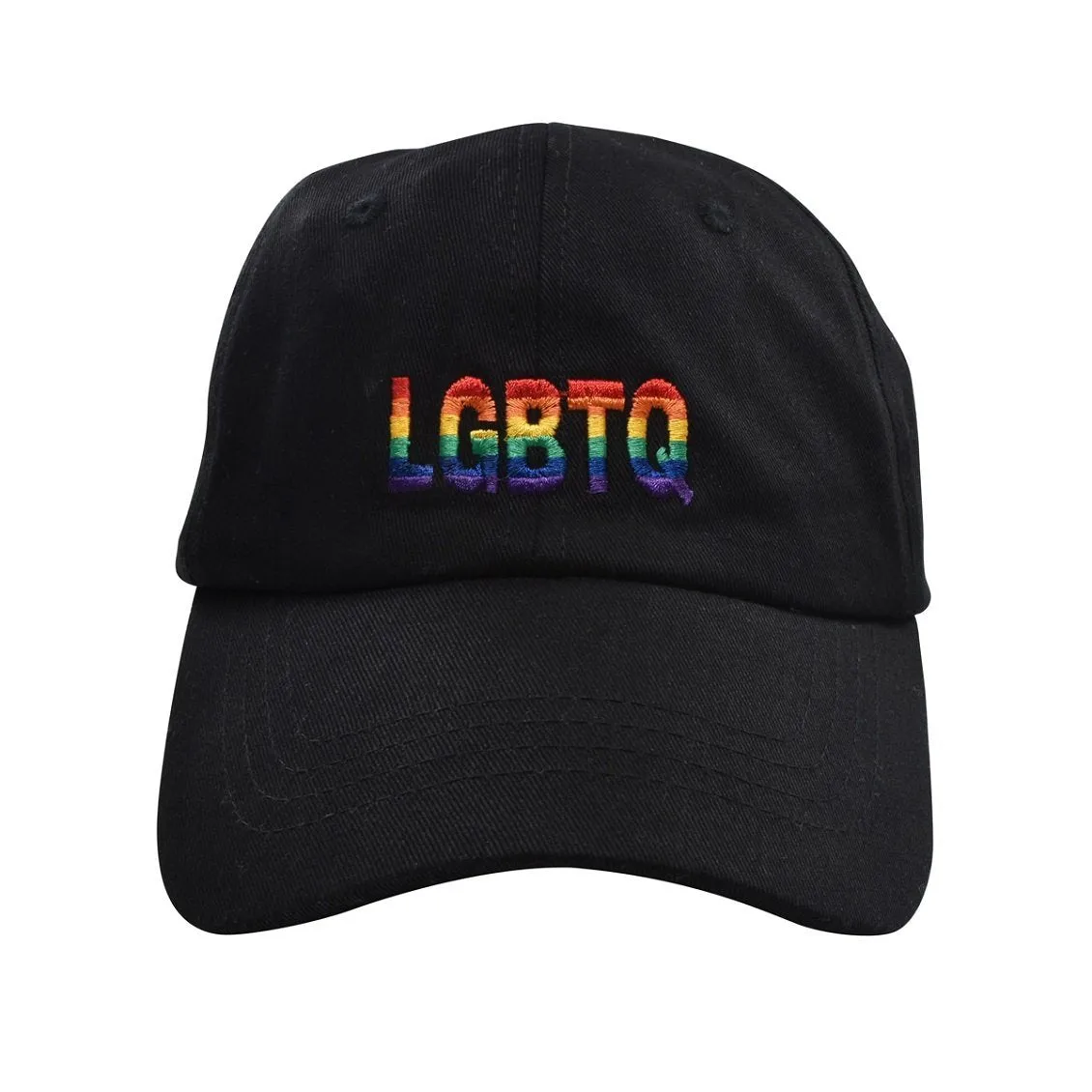 Rainbow LGBTQ Baseball Hats in Black