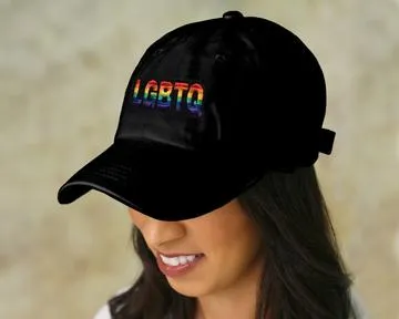 Rainbow LGBTQ Baseball Hats in Black