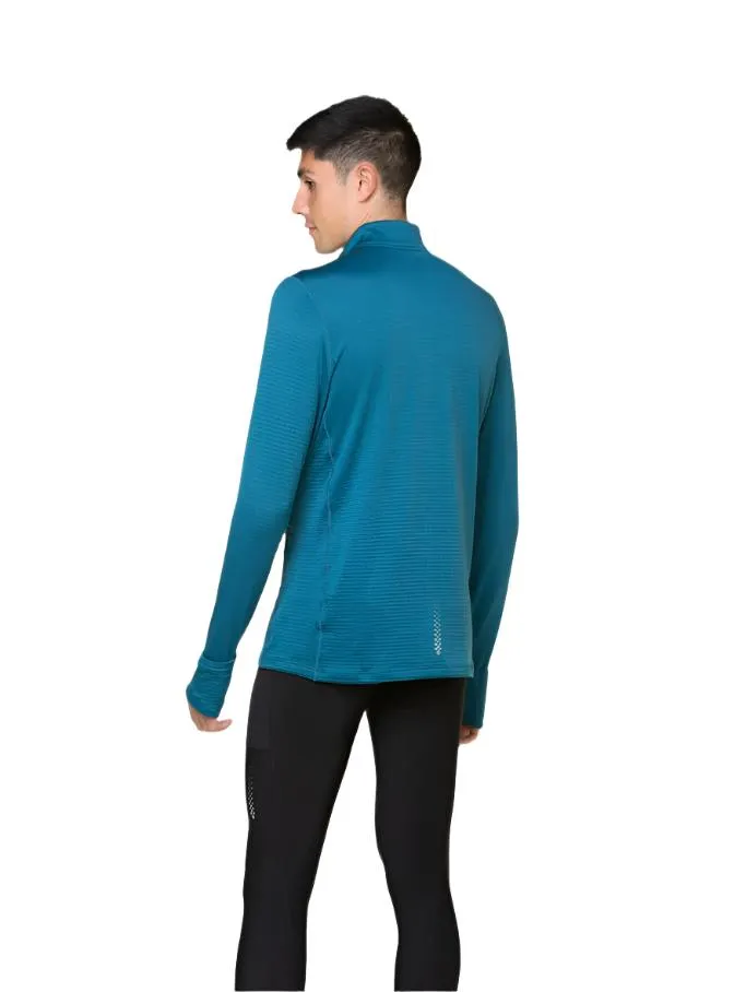 Ronhill Mens Sweatshirt Tech Winter ½ Zip Deep Teal/Acid