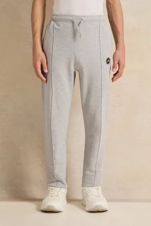 Senior Boys Grey Mel Pique Active Pants